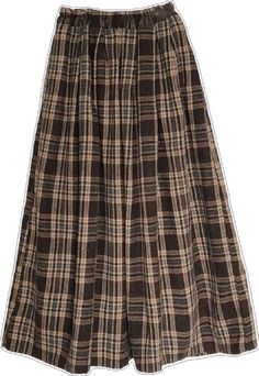 High Waist Brown Maxi Skirt For Fall, High Waist Skirt With Elastic Waistband For Fall, Casual Full Skirt Bottoms For Winter, Casual High Waist Maxi Skirt For Fall, Casual Full Winter Maxi Skirt, Casual Winter Maxi Full Skirt, Casual Full Skirt Bottoms For Fall, Casual Full Maxi Skirt For Winter, Fall Maxi Skirt With Elastic Waistband