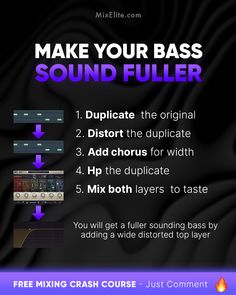 the poster for make your bass sound filler, with instructions on how to use it