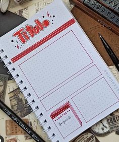 a notebook with the word to do on it next to some scissors and other items