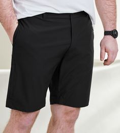 Britches Ultimate Shorts in Black, Size 38W | Non-Iron-Ultimate Comfort-Easy Care- ' Inseam Black Shorts With 5-inch Inseam And Relaxed Fit, Black Relaxed Fit Shorts With 5-inch Inseam, Black Bottoms With 5-inch Inseam And Relaxed Fit, Black Bottoms With Built-in Shorts And 5-inch Inseam, Tall Man, Men's Shirts, Tall Guys, Big And Tall, Big & Tall