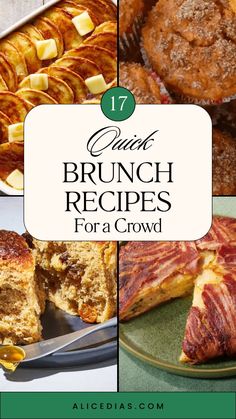 the best brunch recipes for a crowd, including muffins and croissants