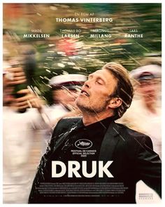 a movie poster for the film druk with an image of a man looking up