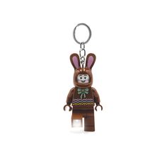 LEGO® Iconic chocolate Easter Bunny Key Light Lego Keychain, Key Lighting, Bunny Suit, Lego Figures, Chocolate Bunny, Bag Charms, Bright Led Lights, Light Beam, Lunch Boxes