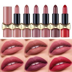 Langmanni Matte Lipstick Non-Stick Lipstick Lip Makeup Colour Riched Intensed Volume Matte Lipstick 3.5g Features: Precised Lip Stick Application: Our lipstick features a new slim lip makeup bulleted and can be used to line your lips for contoured or filled your lips with intensed matte color. Available in 8 saturated shades that flatter a variety of tones Matte Lipstick: Richly colored and pigmented, this stunningly smoothed matte lipstick gives your lips a matte finish that lasts long after ap Velvet Matte Lipstick, Matte Lipstick Set, Rose Violette, Lipstick Set, Makeup Gift, Long Lasting Lipstick, Velvet Matte, Beautiful Lips, Lipstick Makeup