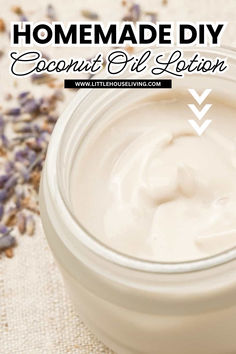 Create your own all-natural coconut oil lotion with this easy DIY recipe! Perfect for moisturizing and nourishing your skin, this homemade lotion combines the benefits of coconut oil with soothing ingredients. Ideal for dry skin, it absorbs quickly and leaves your skin feeling soft and hydrated. Customize it with your favorite essential oils for a personalized touch. Coconut Oil Hand Cream Diy, How To Make Lotion With Coconut Oil, Diy All Natural Body Lotion, Dry Skin Lotion Recipe, Simple Lotion Recipe, Coconut Lotion Diy, Good Lotion For Dry Skin, Body Lotion Diy Moisturizer, Best Natural Body Lotion