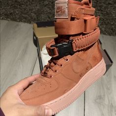 It’s Suede And Authentic Nike Women Sneaker!!! Brown Urban Sneakers For Fall, Urban Brown Sneakers For Fall, Brown Low-top Nike Boots, Nike Brown Low-top Boots, Nike Fall Sneakers With Round Toe, Sporty Brown Ankle-high Boots, Brown Urban Boots For Streetwear, Urban Brown Boots For Streetwear, Nike Casual Brown Boots