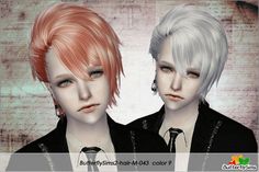 two different colored hair styles are shown in this image