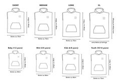 an image of men's shirt sizes and measurements for different types of shirts,