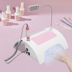 ad eBay - Do you want to color your nails yourself?. Then our 5 in 1 nail lamp will help you a lot! Made of high-quality ABS, it is strong and durable. With UV and LED source, a USB LED light, a handpiece, two built-in fans&dust collector bags, and a box of grinding head&nail sanding rings, it can be used to manicure and polish nails, collect nail dust, dry nail gel, and provide good lighting. Nail Dust Collector, Nail Dust, Nail Dryers, Polish Nails, Nail Drills, Pedicure Kit, Nail Dryer, Nail Lamp, Dust Collector