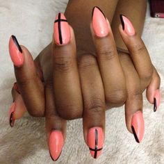 Stiletto nails Almond Nails Black, Black Almond Nails, Nail Care Products, Pointy Nails, Zoya Nail, Nail Polish Brands, Nail Design Inspiration, Nail Products, Food Heaven