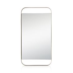 a white rectangular mirror on a white background