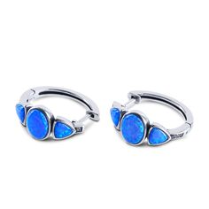 Like the color of blue ocean,the earrings showcase unbelievable natural beauty. You will fall in love with them at first sight.

Weight: 4.85 gWidth: 21.23 mmHeight: 9.41 mmThickness: 3.9 mmMaterial: Plating Color: Silver Nickel-free Opal Earrings, Blue Opal Gemstone Earrings, Blue Huggie Earrings Fine Jewelry Gift, Sapphire Sterling Silver Hoop Earrings, Blue Fine Jewelry Huggie Earrings For Gift, Elegant Opal Hoop Earrings, Blue Fine Jewelry Huggie Earrings As Gift, Blue Sterling Silver Hoop Earrings Fine Jewelry, Blue Hypoallergenic Sterling Silver Huggie Earrings