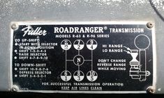 the road ranger transission sign is posted on the side of a vehicle