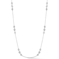 Sofer Jewelry - Triple Diamonds By The Yard Necklace in 14K White Gold Formal Sterling Silver Diamond Necklace With 17 Jewels, Hallmarked Platinum Diamond Necklace, Formal Sterling Silver Hallmarked Diamond Necklace, Formal Hallmarked Sterling Silver Diamond Necklace, Platinum Hallmarked Necklace, Formal White Gold Necklaces With Single Cut Diamonds, Formal White Gold Necklace With Single Cut Diamonds, Classic Hallmarked Diamond Necklace, Luxury Diamond Cut Necklace For Anniversary