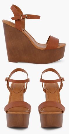 Wonderful Wooden Wedges! #fashion #shoes #wedges Wedding Day Shoes, Wooden Wedges, Wedges Shoes, Shoes Wedges