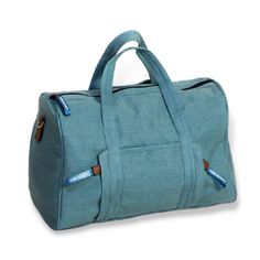 Canvas Duffle Bag Denim Blue Canvas Bag With Zipper Closure, Blue Weekender Bag With Zipper For Weekend Trips, Blue Travel Bag With Zipper Pocket For Everyday, Travel Cotton Bag With Zipper Closure, Functional Weekend Bags With Zipper Closure, Casual Duffle Bag With Zipper Pocket For Weekend Trips, Sporty Cotton Canvas Travel Bag, Functional Zipper Closure Weekend Bags, Blue Weekender Bag With Zipper For Travel