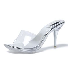 PRICES MAY VARY. 【Sexy Triangle Heel】 3 "S-shaped transparent heel design provides you with stable support. Perfect heel height, looks sexy, but absolutely comfortable walking while standing up. 【Transparent TPU vamp 】 Black, White, Red, Apricot, Pink, Green, Silver color match colors match your clothes, let you choose more simple. 【 Practical design 】 Easy to wear, simple transparent backless design, prevent your feet from sliding forward. Slip on the mule style as an elegant and popular update Summer Heels With Transparent Straps For Night Out, Sheer High Heel Summer Heels, Summer Clear Heels, Summer Heels With Clear Strap, Clear Fitted Open Toe Heels, Fitted Clear Open Toe Heels, Fitted Clear Heels For Night Out, Fitted Clear Heels For Party, Party Fitted Clear Heels