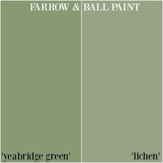 the farrow and ball paint colors are green