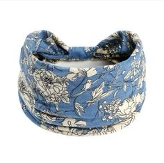 Blue Floral Print Hair Band - Great For Yoga, Sports, And Everyday Activities - Nwt Item 108 Headband Summer, Summer Headbands, Women Headband, Running Headbands, Band Accessories, Hair Band Accessories, Workout Headband, Yoga Headband, Vintage Headbands