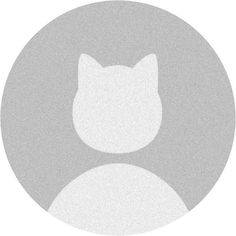 a cat's head is shown in the middle of a gray and white circle