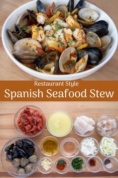 an image of spanish seafood stew in a bowl