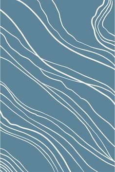 an abstract blue and white background with wavy lines in the shape of waves on it