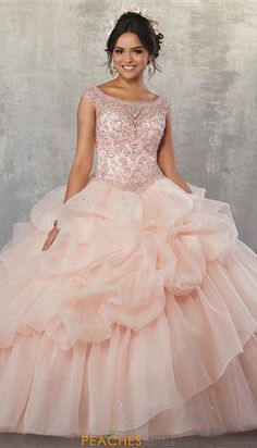 Prom Dresses 2020 & Unique Prom Gowns - Page 110 | Peaches Boutique Tulle Ballgown, Sweet 15 Dresses, Quinceñera Dresses, Quince Dress, Dress High Neck, Quinceanera Dress, Ball Gown Skirt, Mori Lee, Embroidered Tulle