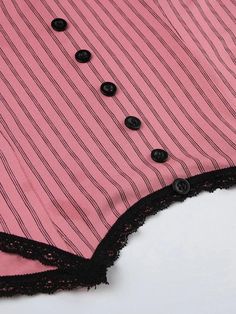 ⚡Buy 2024 Pinstripe Contrast Lace Trim Cami Top Pink M under $18.00 in Tops&Tees at AnotherChill.com Online. Style: Casual/Street/Vintage/Sweet/Y2K/Sexy. Fabric Content: Polyester. Fit Type: Slim Fit. Neckline: Sweetheart Neck. Sleeve Length: Sleeveless. Multi Style Design: This cami top is designed with a blend of various styles including casual, street, vintage, sweet, Y2K, and sexy, making it an extremely versatile piece to add to your wardrobe.. Flattering Fit: The slim fit design of this to Korean Princess, Lace Trim Cami Top, Elegante Y Chic, 2000s Outfits, Lace Trim Cami, Backless Crop Top, Black Wedding Dresses, Womens Size Chart, Green Day