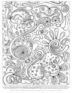 an intricate coloring page with swirls and flowers