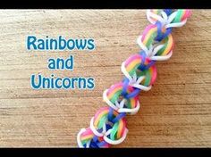 rainbows and unicorns on a wooden table with the words rainbows and unicorns