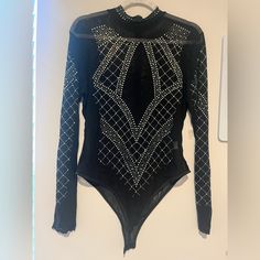 Absolutely Stunning Bodysuit That Is Brand New Without Tags. There Are So Many Ways To Wear This And Make A Statement. I Bought It To Wear Under A Graphic T-Shirt For A Country Concert In Nashville, But Would Also Be Perfect For New Years Eve, Las Vegas, Or Anywhere You Want To Shine Stretchy, Soft, And Sheer. Could Wear A Tank Underneath For More Coverage Or A Cute Bralette For A Sexier Look. Plus Size Friendly. Stretch Bodysuit With Rhinestones For Night Out, Black Bodysuit With Rhinestones For Party, Black Rhinestone Bodysuit For Evening, Black Rhinestone Bodysuit For Party, Embellished Stretch Bodysuit For Party, Stretch Embellished Bodysuit For Parties, Embellished Fitted Bodysuit For Night Out, Rhinestone Bodysuit For Party Season, Party Embellished Stretch Bodysuit