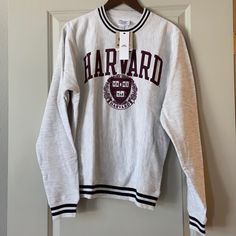 Never Worn But Tags Have Been Removed. In Excellent Condition. University Clothes, University Sweater, University Outfit, Abstract Graphic Design, University Sweatshirts, Harvard University, Vintage Tshirts, Black Gray, Urban Outfitters