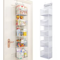 PRICES MAY VARY. [Convenient Design]: The 5-shelf clear over the door organizer has an extra-large size, 58.9"(L) x 11.8"(W) x 6.3"(H), with a maximum load capacity of 25lb and each layer bears 5lb. Contains 5 extra large clear pockets for easy access when you're looking for something. [High-quality Material]: Our over the door organizer is made of full clear PVC, completely free of special smell, safe for kids and family. The bottom of each pocket uses a sturdy pp base plate that flattens the b Organiser Son Dressing, Organiser Cucina, Room Organizer, Pantry Organizer, Over The Door Organizer, Boy Rooms, Pinterest Contest, Closet Organizing Systems, Hanging Closet