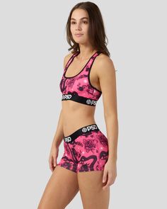 With a tattoo-inspired print, the Airbrushed Dragon Boy Short is made from a silky poly blend with a comfortable full coverage, keep-you-in fit. The PSD boy shorts are perfect for everyday wear and working out. | Women's Airbrushed Dragon Short, Size Large, Polyester/Blend - PSD My Shopping List, Boy Shorts, Bra Sizes, Working Out, Sports Women, Sports Bra, Everyday Wear, Size Medium, Bra