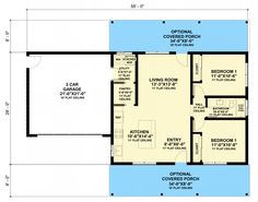 the floor plan for a two story house