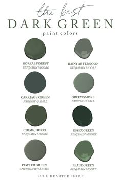 the best dark green paint colors