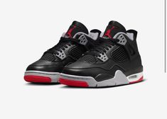 The Air Jordan 4 Retro GS ‘Bred Reimagined’ is a must-have for young sneaker enthusiasts! Featuring a sleek black leather upper, this updated version of the iconic Air Jordan 4 offers a modern twist on the classic design. With OG details like Cement Grey accents and Nike Air branding, this shoe also provides lightweight cushioning and a comfortable fit. Perfect for big kids who want to stand out and make a statement. Color: Black/Fire Red Cement Grey Noir/Gris ciment/Rouge Feu SKU: FQ8213 006 Re Urban Air Jordan 4 With Boost Midsole For Streetwear, Sporty Air Jordan 4 Mid-top For Streetwear, Sporty Air Jordan 4 With Abzorb Midsole For Streetwear, Sporty Air Jordan 4 With Abzorb Midsole, Leather Air Jordan 4 With Rubber Sole For Streetwear, Air Jordan 4 High-top With Contrast Sole For Streetwear, Air Jordan 4 Low-top Streetwear Sneakers, Air Jordan 4 Low-top Sporty Streetwear, Casual Air Jordan 4 With Contrast Sole For Streetwear