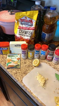 the ingredients are on the counter ready to be put into the freezer or oven