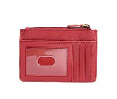 This alluring wallet offers compact form with high function in beautiful red leather. Features a central zippered pocket and several slots for cards and ID. More Information Materials Leather Item Width 5.5 Item Height 4 Red Rectangular Wallet With Zipper Pouch, Red Wallet With Zipper Pocket For Everyday Use, Red Rectangular Card Holder With Zipper Closure, Red Rectangular Card Holder With Zipper, Red Rectangular Wallet With Zipper Pocket, Red Travel Wallet With Zipper Pouch, Travel Wallet With Zipper Pouch In Red, Red Coin Purse With Interior Card Slots For Travel, Red Coin Purse With Card Slots For Travel