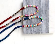 "more cute and fun necklaces and earrings in DearDanielleJewelry: https://www.etsy.com/shop/DearDanielleJewelry?ref=seller-platform-mcnav§ion_id=28417638 surfer heishi beads fresh pearl necklace. rainbow heishi beads rubber beads necklace. cute surfer necklace. beach surfer boho beads necklace adjustable necklace length: 18-20\" Bead size: 1/8\" diameter **framed gems and charms are gold plated which means you can have beautiful and trendy jewelries in more affordable price. *All the jewelry in Fresh Pearl Necklace, Fun Necklaces, Rubber Bead, Rainbow Wood, Boho Beads, Heishi Necklace, Polymer Beads, Surfer Necklace, Necklace Cute