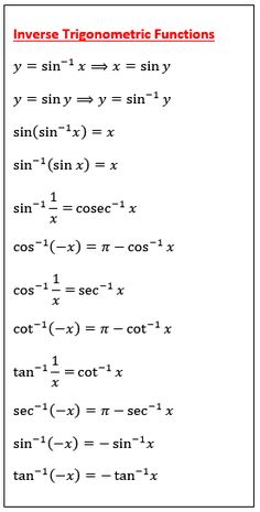 the formula for trinometric functions is shown in red and white, as well as an