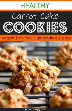 healthy carrot cake cookies are made with vegan, gluten - free and easy to make