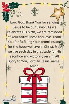 This Christmas, embrace the spirit of gratitude and hope with a special prayer for Jesus' birth. A beautiful way to reflect on God’s promises and the joy of the Savior’s arrival. Christmas Help, Prayers Of Gratitude, Jesus Birth, Special Prayers, The Greatest Gift, Christmas Blessings