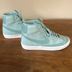 Women’s Nike Blazer Mid Size 6.5 “Mineral” - Teal/Blue Color These Are Brand New - Worn Maybe 2x Teal Nike Shoes, Shoes Nike Blazer, Teal Nikes, Nike Blazers, Teal Blue Color, Nike Blazer Mid, Nike Blazers Mid, Nike Sneakers Women, Blazer Mid