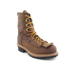 PRICES MAY VARY. Men's Non Safety Membrane Electrical Hazard (EH) This rugged logging boot has an aggressive rubber outsole for dependable traction. Inside, your foot will stay dry due to a 100% waterproof membrane. Log on.|Copper Crazy Horse Leather Upper|Waterproof SCUBALINER|Taibrelle Lined|Removable Kiltie|Electrical Hazard Rated|Triple-Rib Steel Shank|Welt Construction|One Piece Rubber Lug Outsole Carolina Logger Boots, Logging Boots, Logger Boots, Work Boot, Crazy Horse, Safety Shoes, Boot Sandals, Best Products, Work Boots