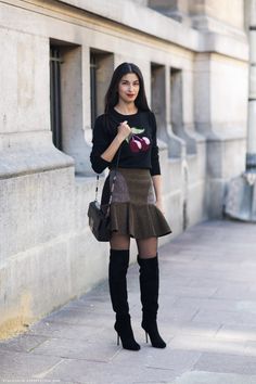 Caroline Issa, Skirts With Boots, Hottest Fashion Trends, Outfit Combinations, Casual Elegance, Fashion Week Spring, Skirt Outfits, Paris Fashion Week