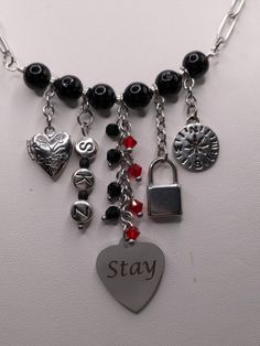 Stray kids necklace, Stray kids Jewelry, Kpop necklace, kpop Jewelry, Stay jewelry, SKZ jewelry, Stray kids inspired, Stay Necklace SKZ Stainless Steel paperclip chain, shell black beads, heart locket, SKZ charm, Stay charm, Padlock charm, compass charm, lobster claw clasp, bicone beads Skz Inspired Jewelry, Stay Jewelry, Stay Bracelet Skz, Skz Jewelry, Skz Necklaces, Stray Kids Accessories, Stray Kids Jewelry, Kpop Necklace, Kpop Jewelry