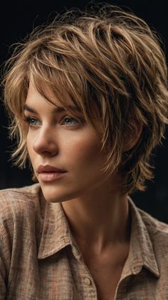 Best Styles for Choppy Pixie Layers 👸 Edgy Layered Hair, Short Layered Haircuts For Women, Choppy Pixie, Layered Shag, Rocker Hair, Cut Bangs, Layered Haircuts For Women, Short Shaggy Haircuts, Short Hair Images