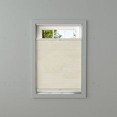 a window that has a blind in it