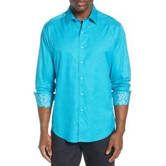 Robert Graham Keaton Regular Fit Button-Up Sport Shirt Mens Medium M Brand New With Tags True To Size. Considered A Regular Fit; Cut With Some Room Through The Chest And Body. Soft Stretch Cotton Relaxes The Look Of A Casual, Comfortable Sport Shirt Styled Smartly With A Subtle Tonal Pattern And A Contrast Print Lining The Cuffs. 30" Length; 46" Chest (Size Medium) Front Button Closure Spread Collar Long Sleeves With Two-Button Cuffs 95% Cotton, 5% Spandex Machine Wash, Line Dry (R1) Robert Graham Shirts Men, Robert Graham, Sports Shirts, Stretch Cotton, Button Up, Shirt Style, Mens Shirts, Man Shop, Brand New